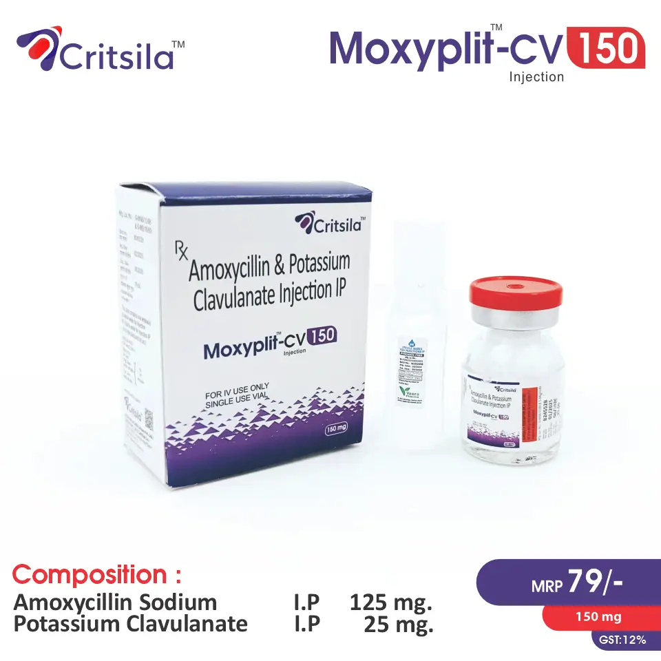 Amoxycillin (125mg) + Clavulanic Acid (25mg) Injection at Best Price in PCD Pharma Franchise for Antibiotic and Beta-lactamase Inhibitor.